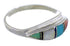 Silver Multicolor Jewelry Southwest Ring Size 8-3/4 MX23035